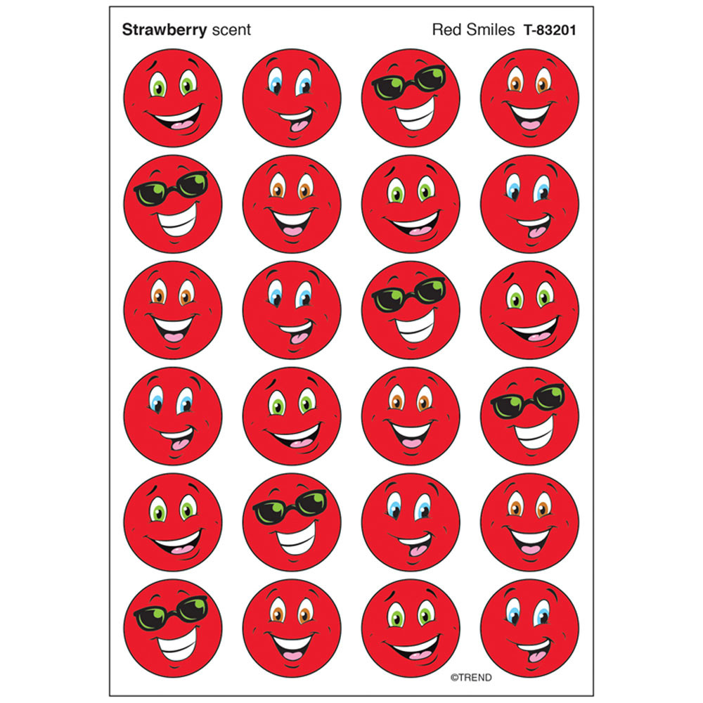 T-83201 - Stinky Stickers Red Smiles Strawberry in Stickers