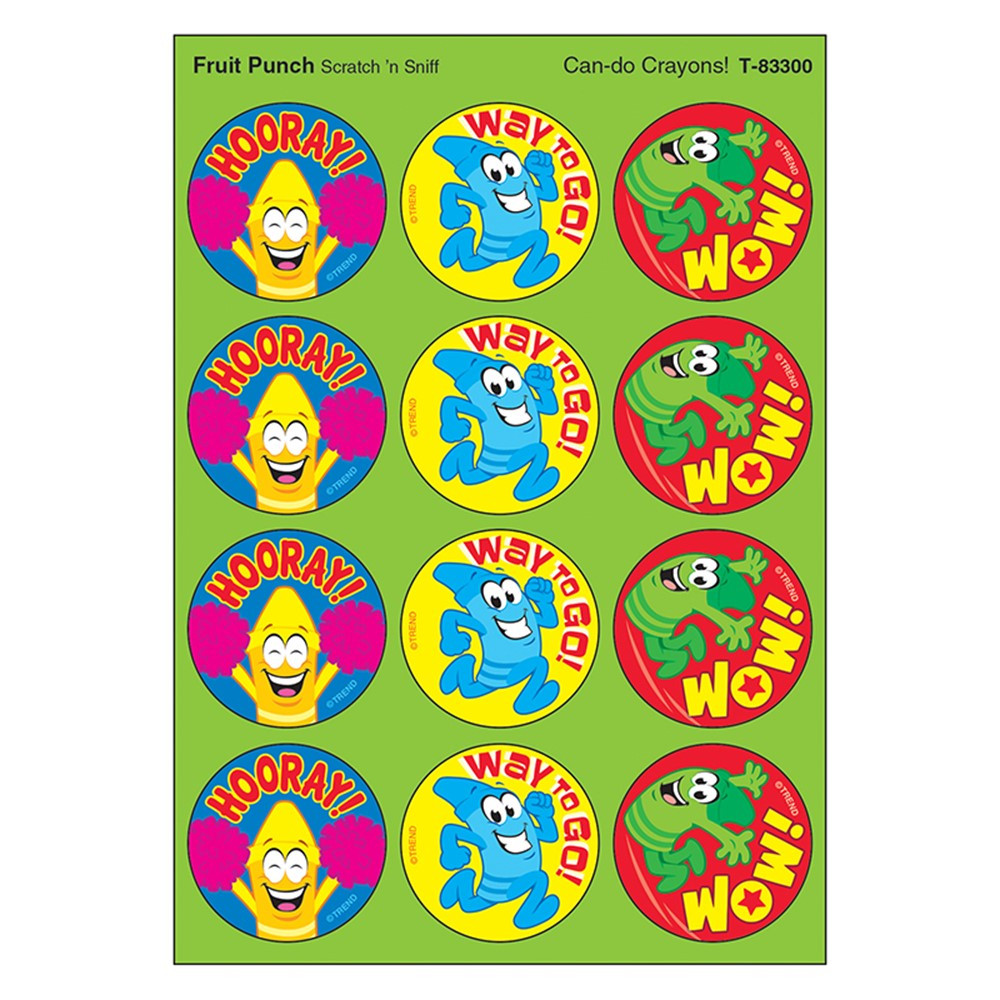 T-83300 - Crayons/Fruit Punch Stinky Stickers in Stickers