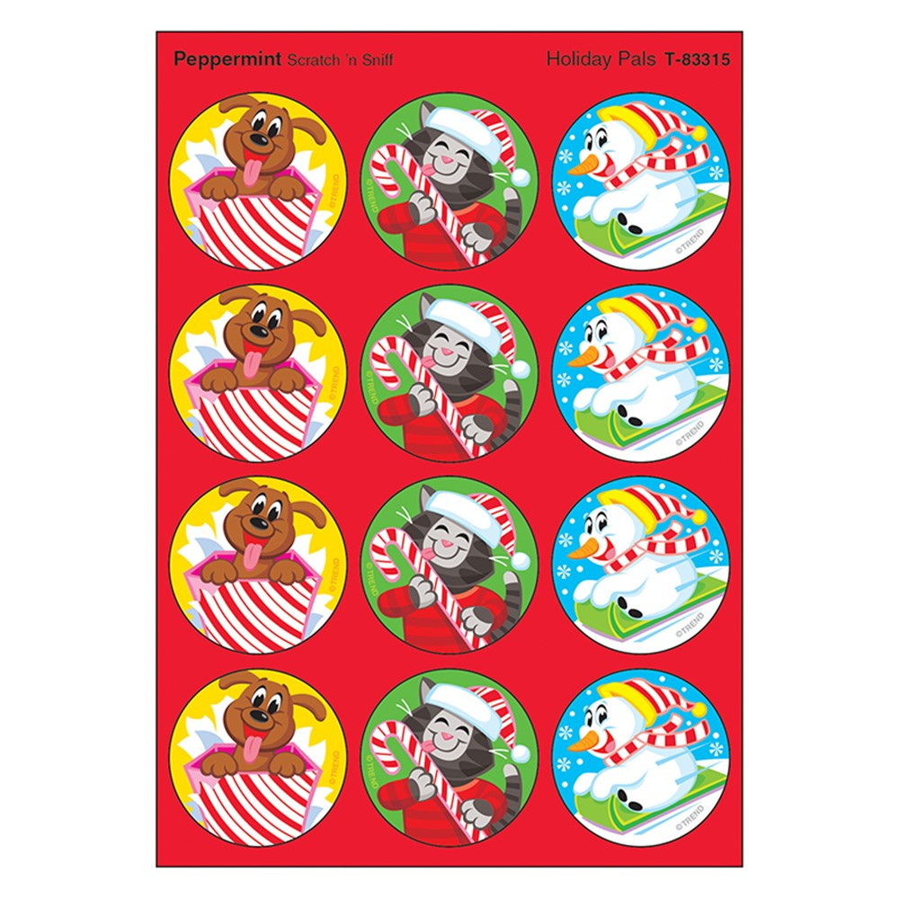 T-83315 - Holiday Pals/Peppermint Stinky Stickers in Stickers