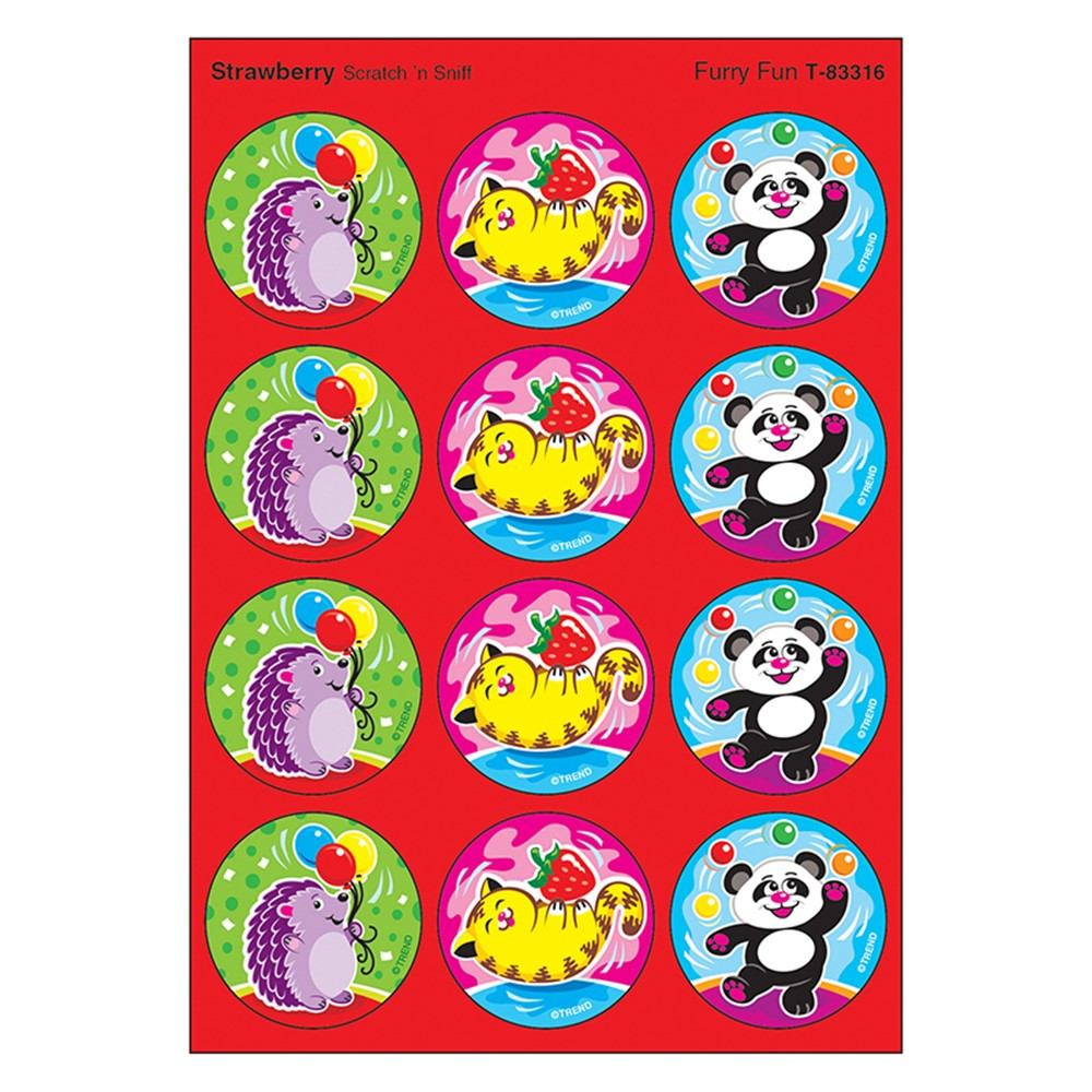 T-83316 - Furry Fun/Strwberry Stinky Stickers in Stickers