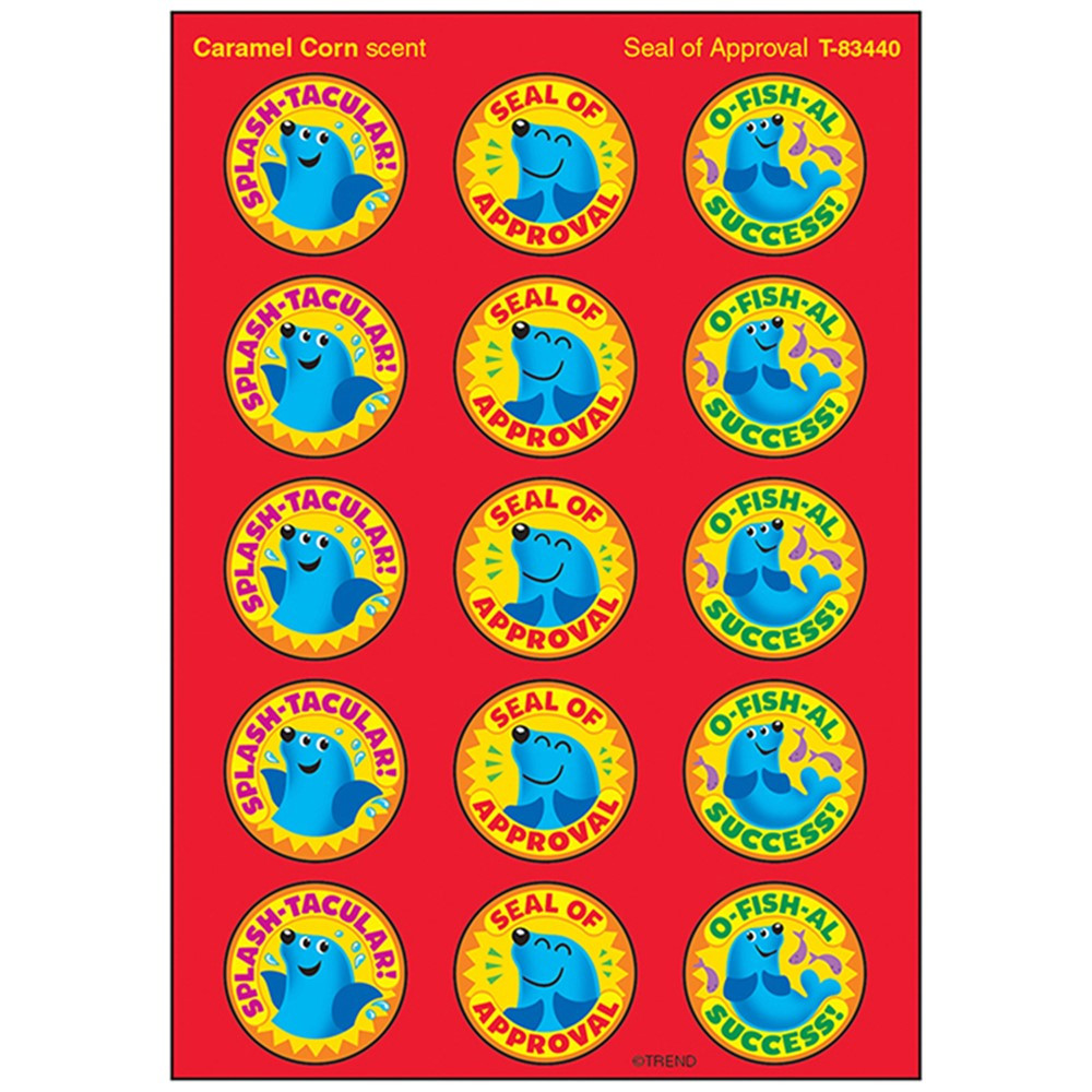 T-83440 - Seal Of Approval Stinky Stickers Lg Round in Stickers
