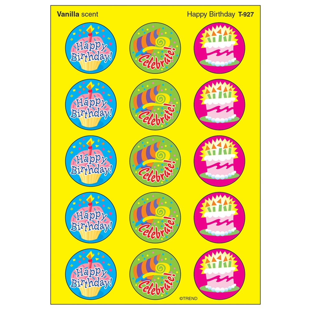 T-927 - Stinky Stickers Happy Birthday in Stickers