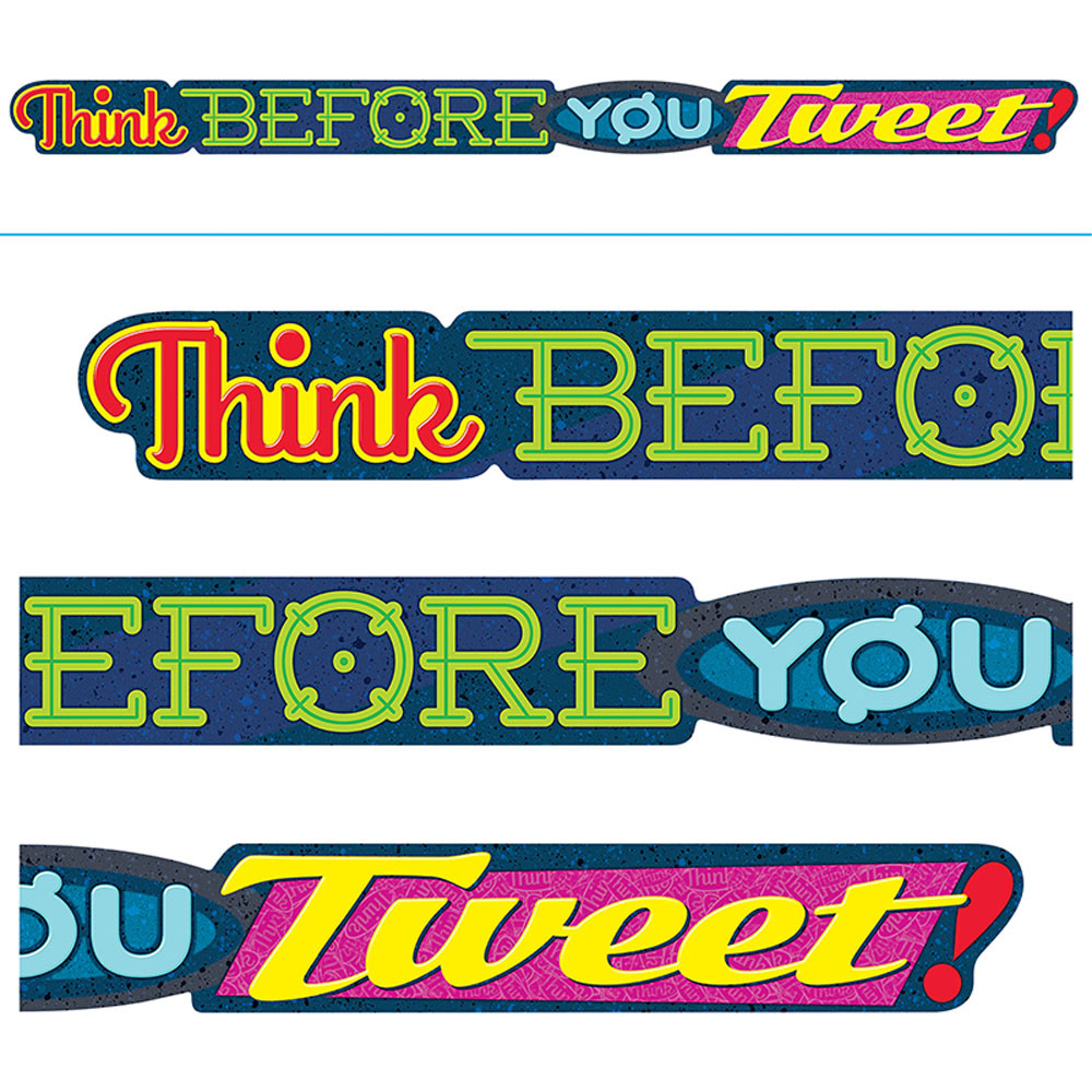 T-A25218 - Think Before You Tweet Banner in Motivational