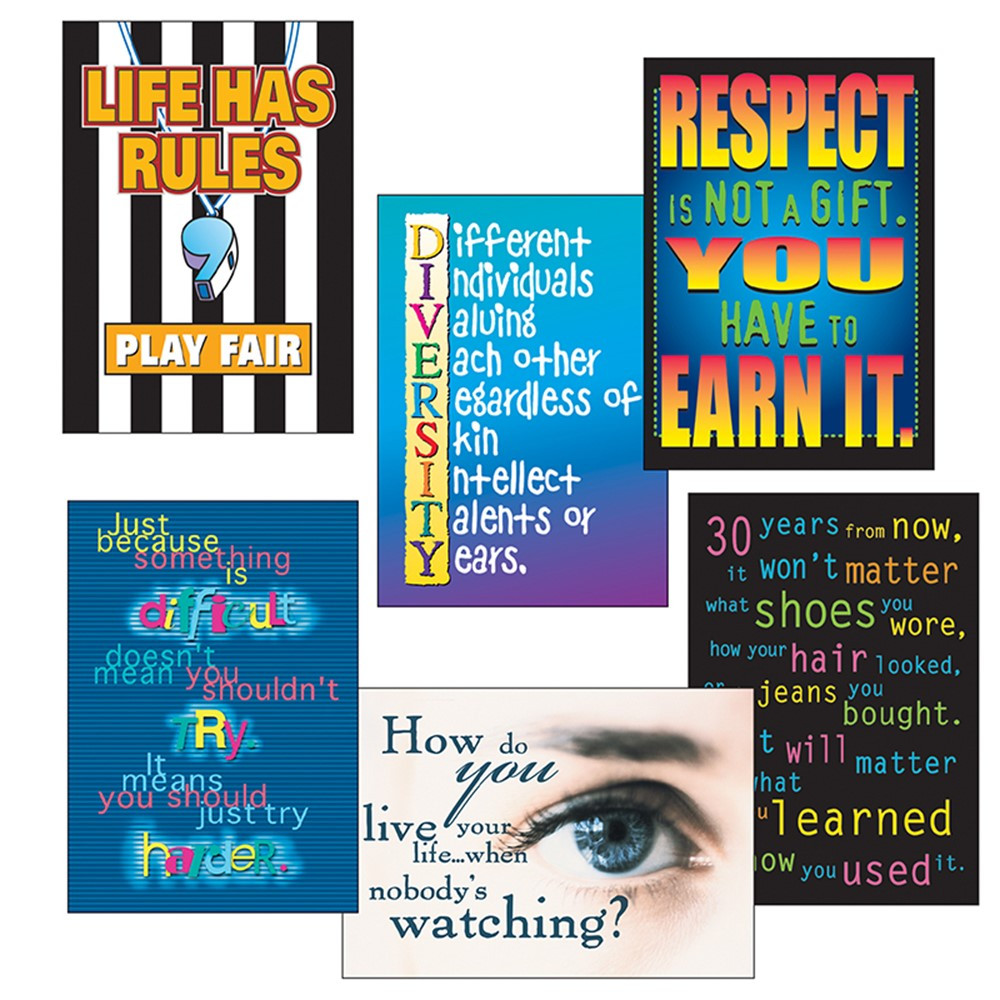 T-A6682 - Poster Pk Building Character 6/Pk 13 X 19 in Social Studies
