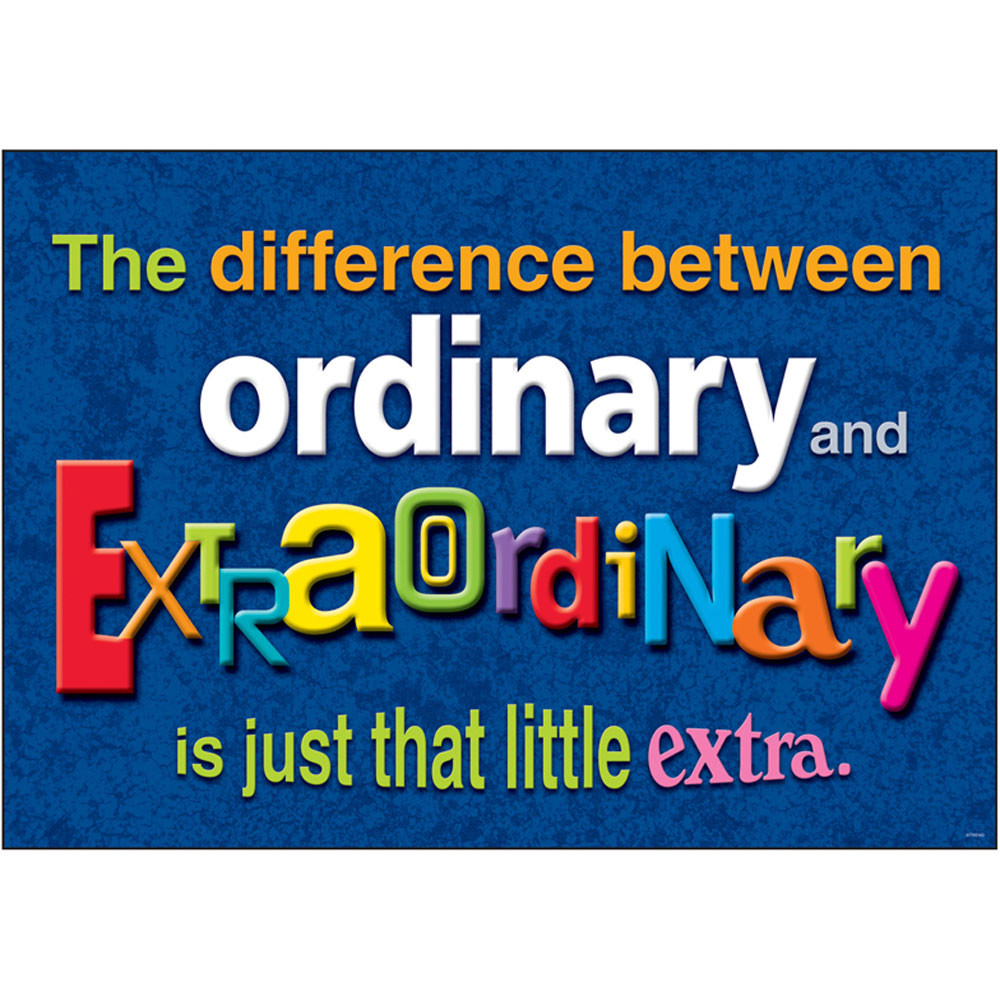 T-A67030 - The Difference Between Ordinary And Extraordinary Argus Poster in Motivational