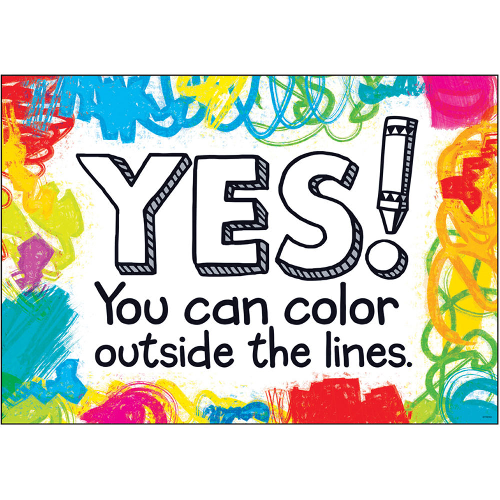 T-A67037 - Yes You Can Color Outside in Motivational