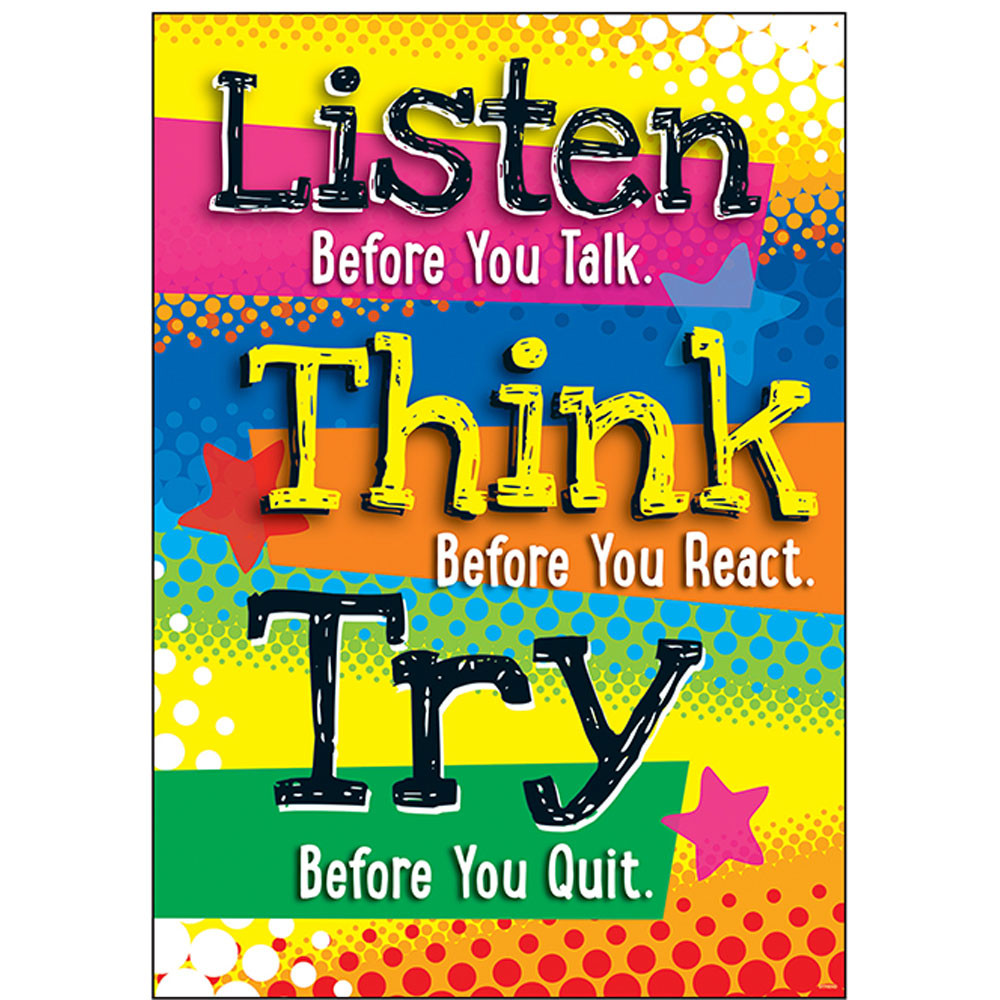 T-A67058 - Listen Before You Talk Poster in Motivational