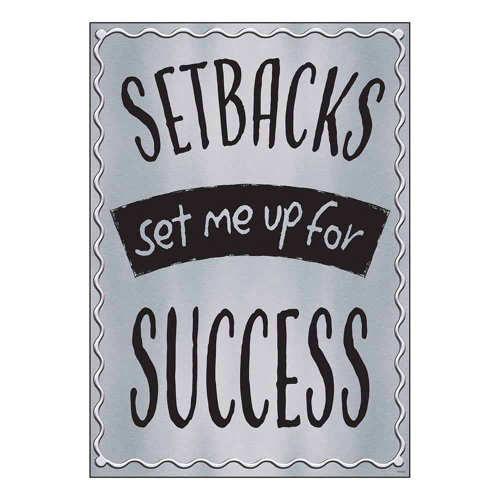 Setbacks set me up for success ARGUS Poster, 13.375 x 19" - T-A67099 | Trend Enterprises Inc. | Motivational"