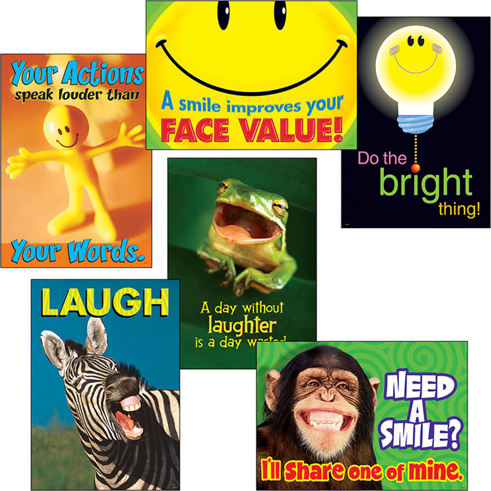 T-A67920 - Attitude & Smiles Combo Sets Argus Posters in Motivational