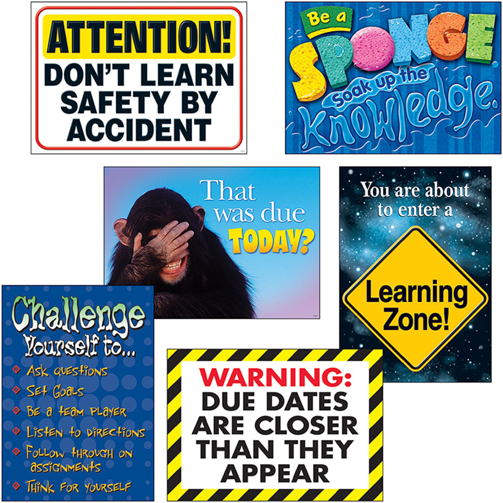 T-A67933 - Learning Zone Argus Poster Combo Pk in Motivational