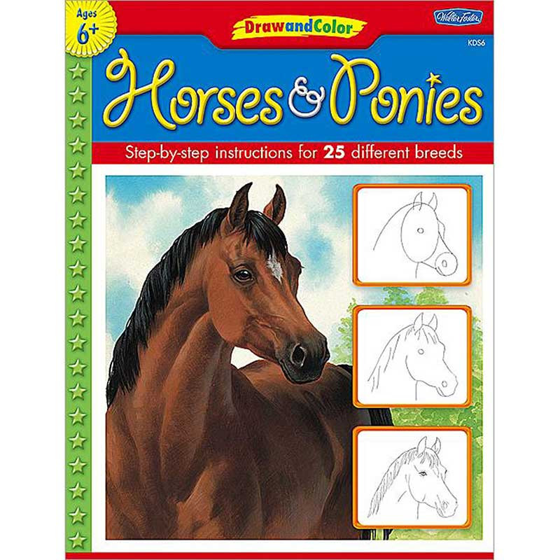 TCR18903 - Draw And Color Horses And Ponies in Art Activity Books