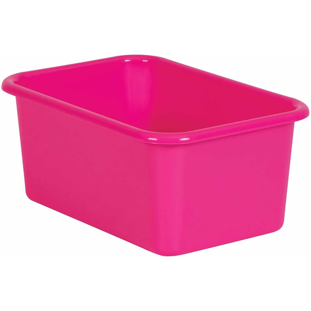 Pink Small Plastic Storage Bin - TCR20384 | Teacher Created Resources | Storage Containers