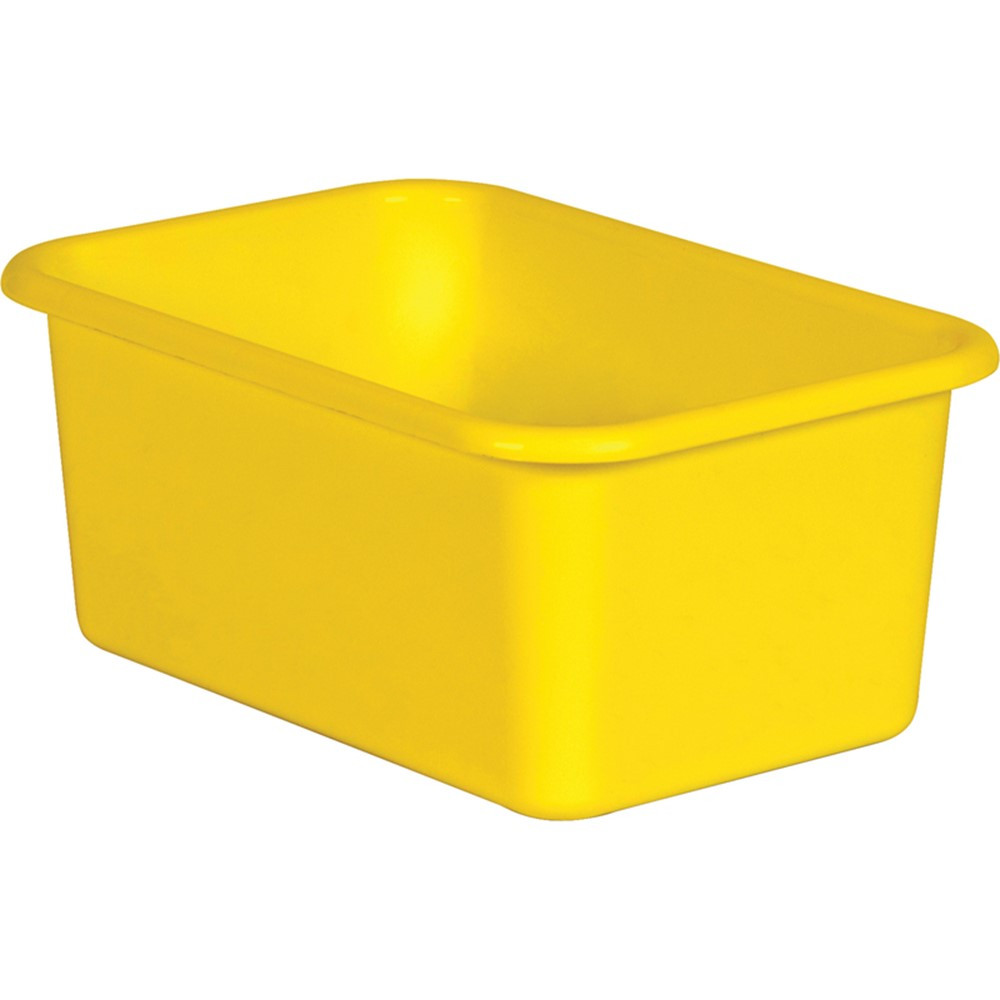 Yellow Small Plastic Storage Bin - TCR20392 | Teacher Created Resources | Storage Containers