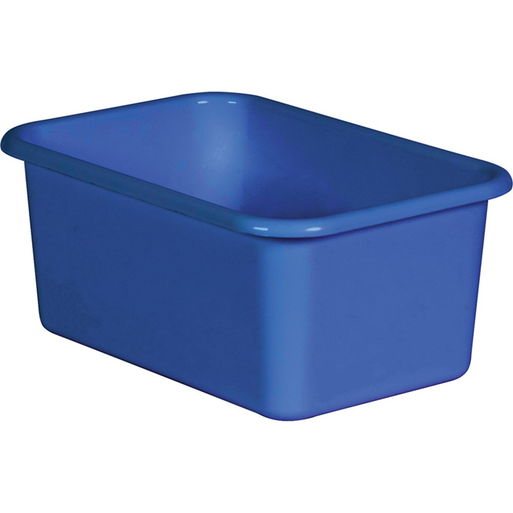 Blue Small Plastic Storage Bin - TCR20393 | Teacher Created Resources | Storage Containers