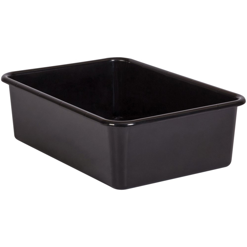 Black Large Plastic Storage Bin - TCR20406 | Teacher Created Resources | Storage Containers