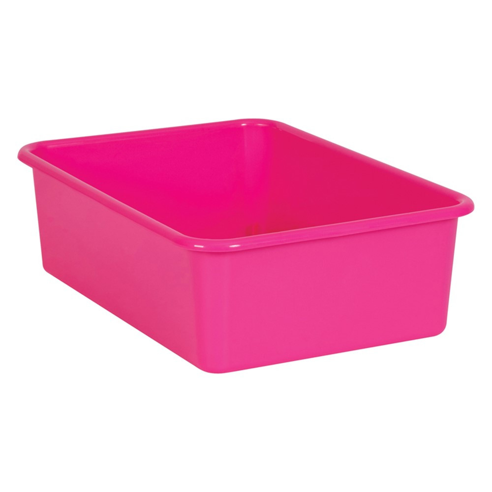 Pink Large Plastic Storage Bin - TCR20408 | Teacher Created Resources | Storage Containers