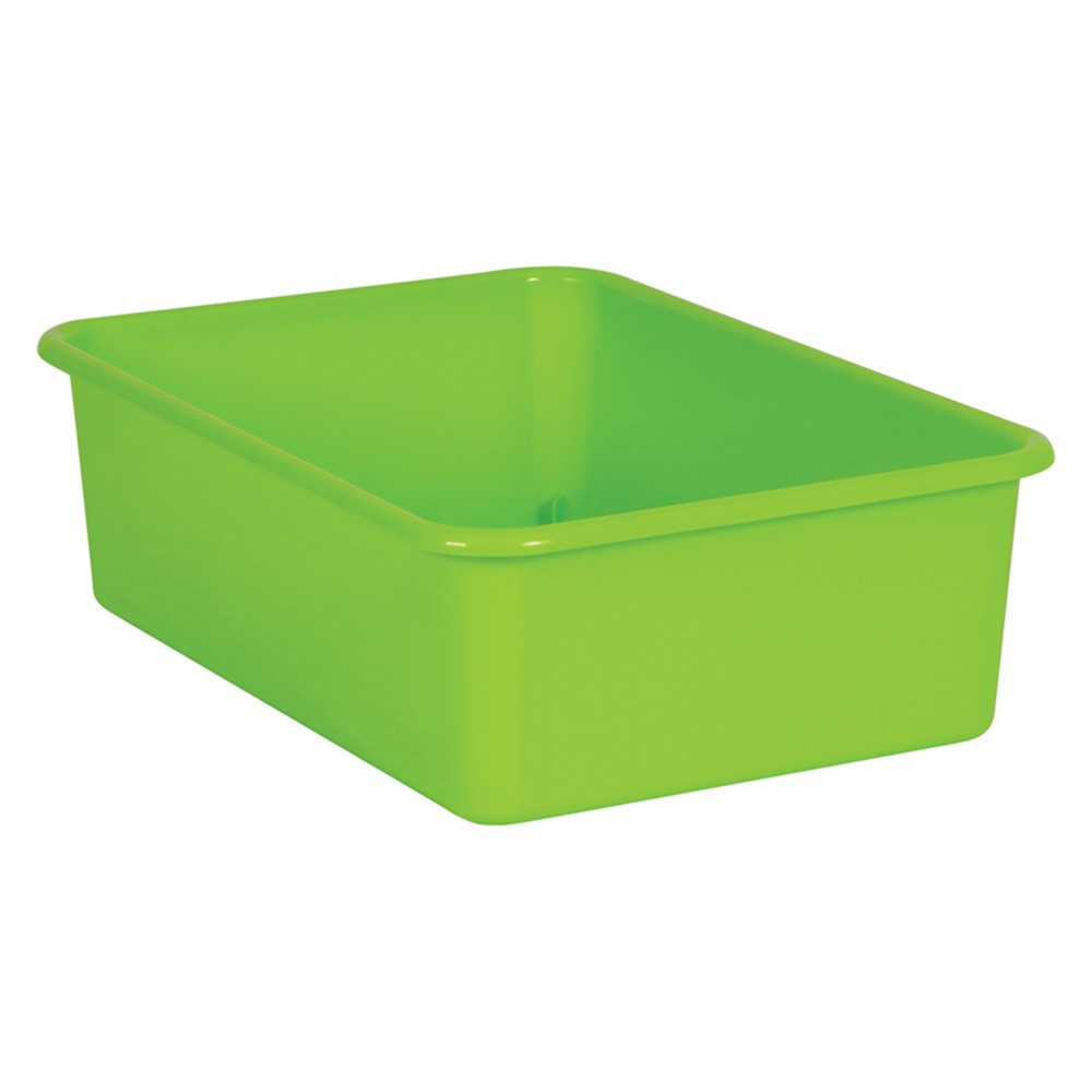 Lime Large Plastic Storage Bin - TCR20409 | Teacher Created Resources | Storage Containers