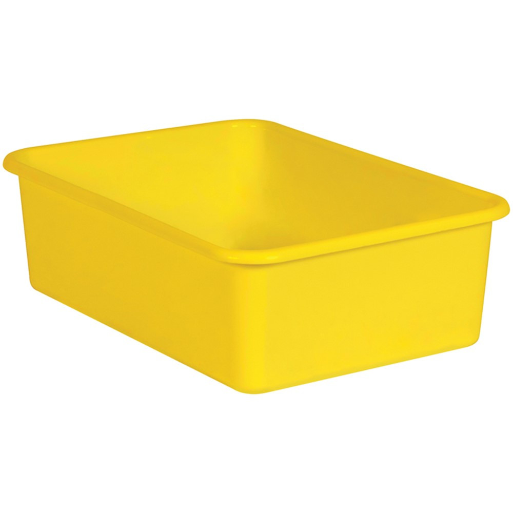 Yellow Large Plastic Storage Bin - TCR20410 | Teacher Created Resources | Storage Containers