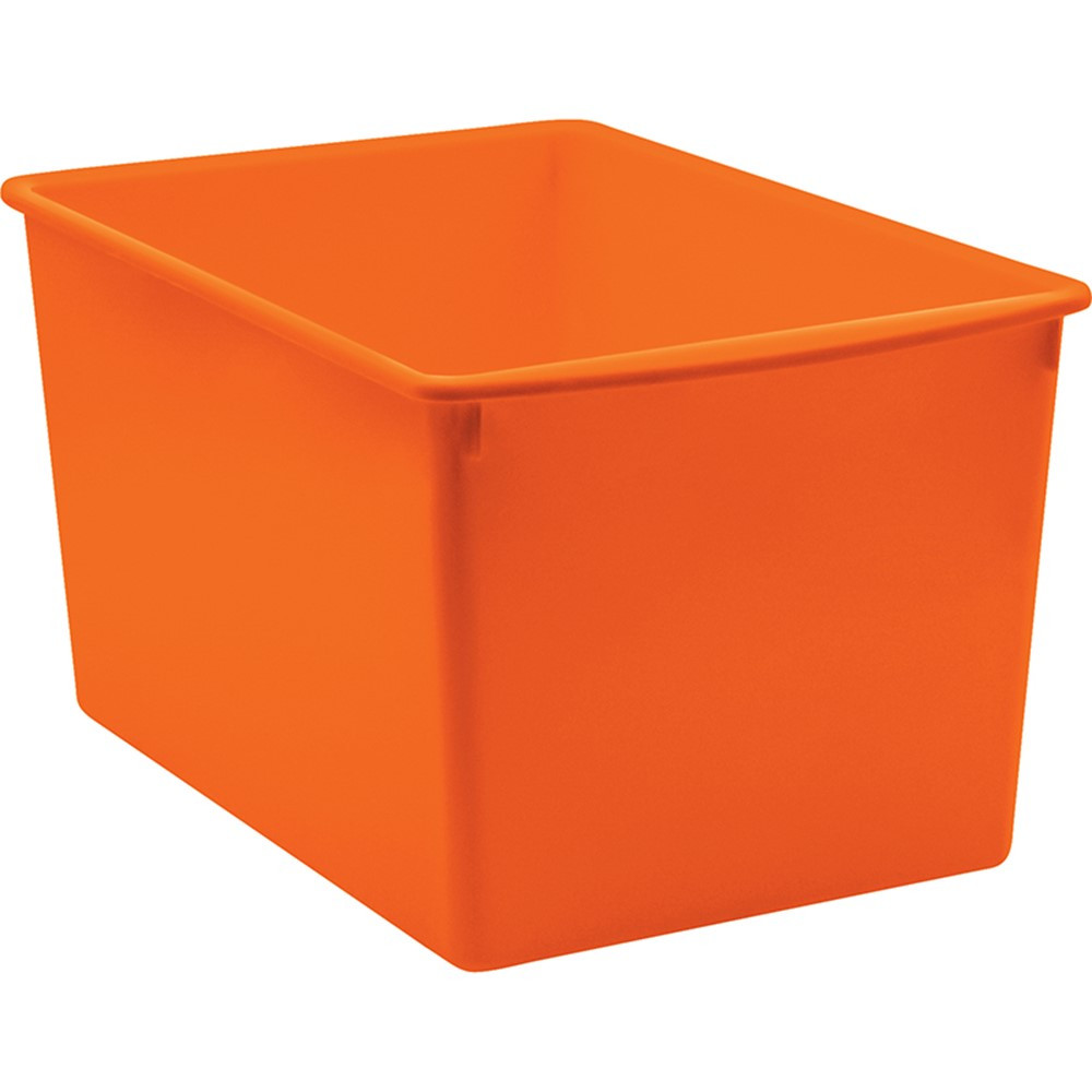 Plastic Multi-Purpose Bin, Orange - TCR20447 | Teacher Created Resources | Storage Containers