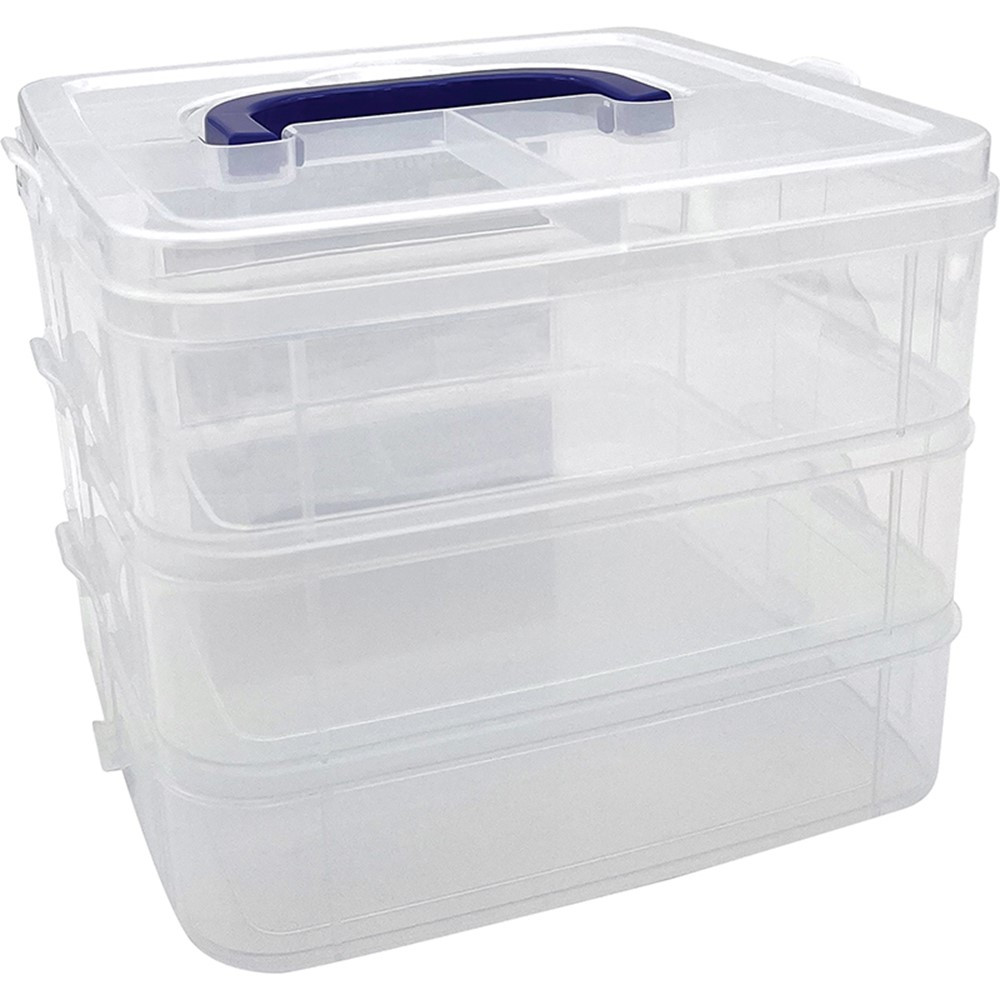 Clear Stackable Storage Containers - 3 Tier - TCR20449 | Teacher Created Resources | Storage Containers