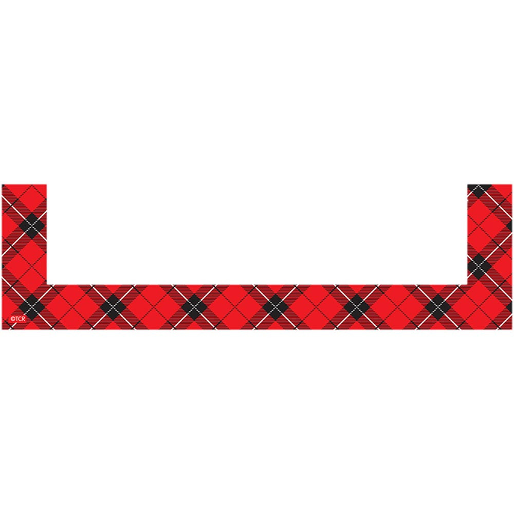 TCR20732 - Red Plaid Magnetic Pockets Small in Whiteboard Accessories