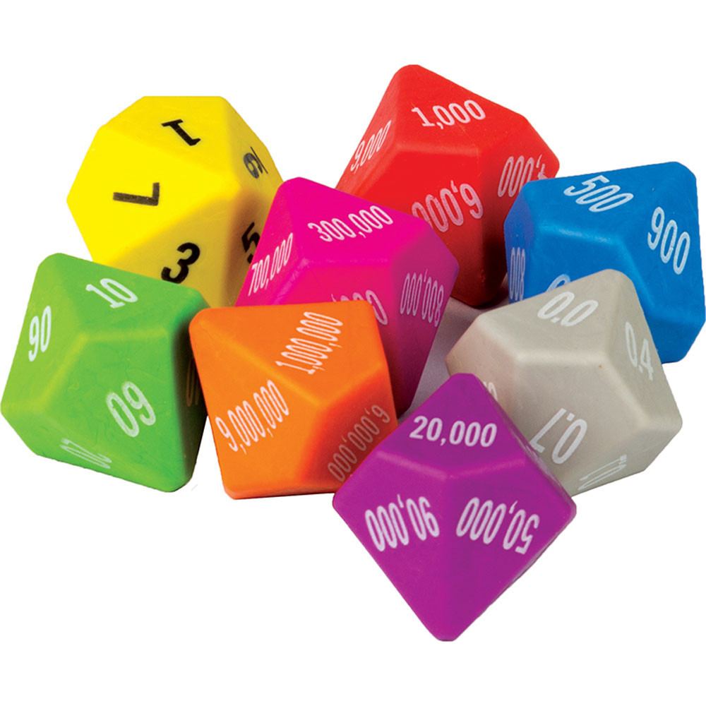 TCR20807 - 8 Pack Place Value Dice in Place Value