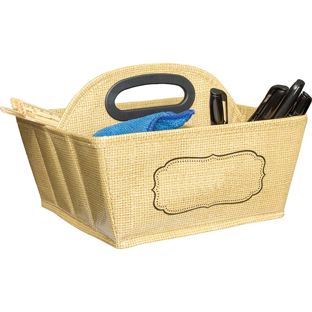 TCR20836 - Storage Caddy Burlap in Storage Containers