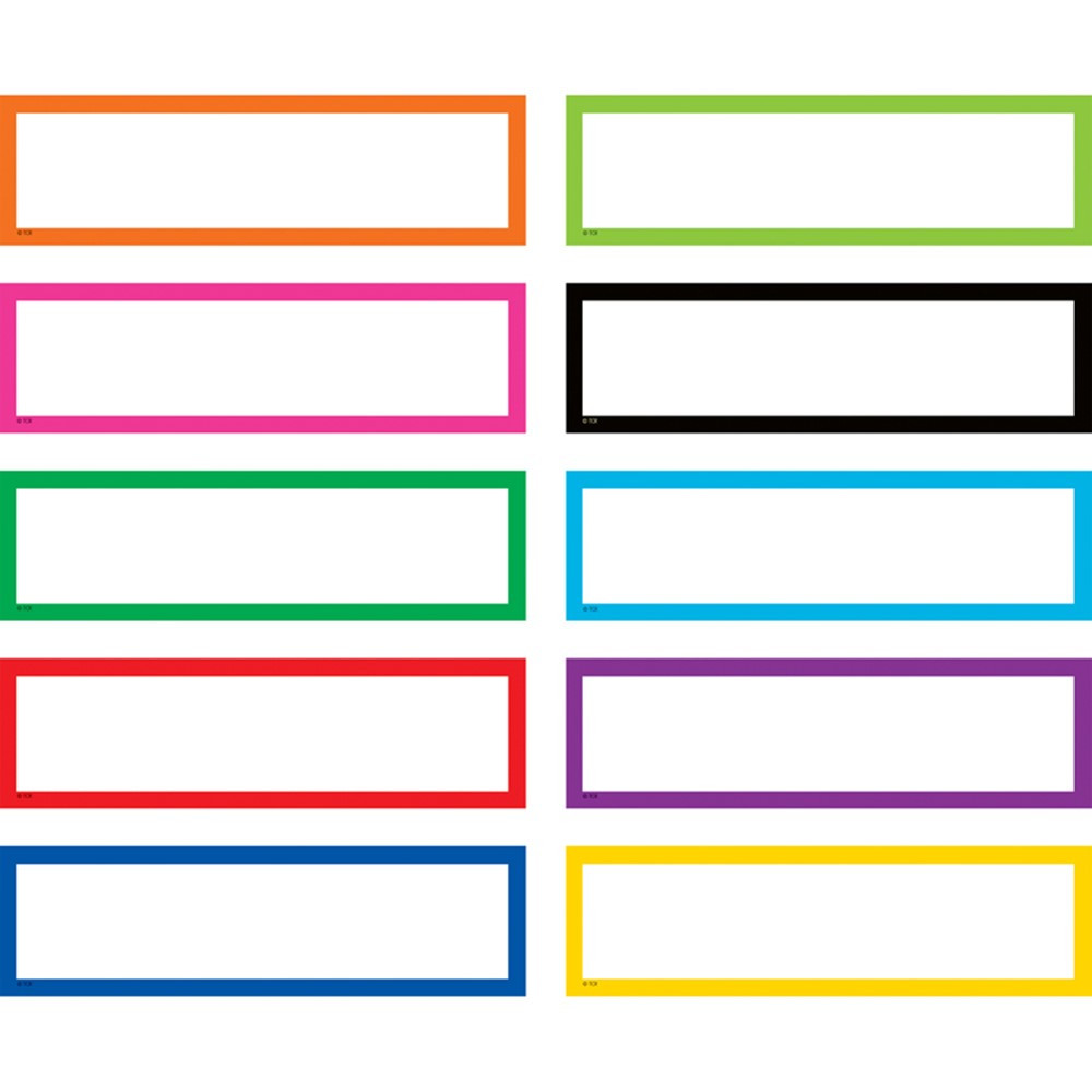 TCR20872 - Colorful Labels in Name Plates