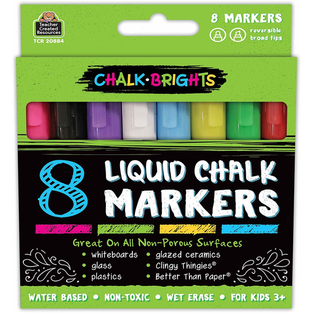 TCR20884 - Chalk Brights Liq Chalk Markers 8Pk in Markers