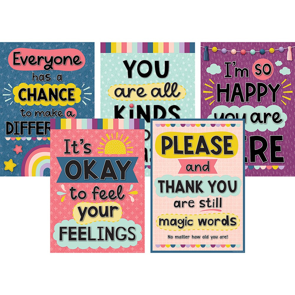 Oh Happy Day Poster Pack, 5 Posters - TCR2088553 | Teacher Created Resources | Classroom Theme