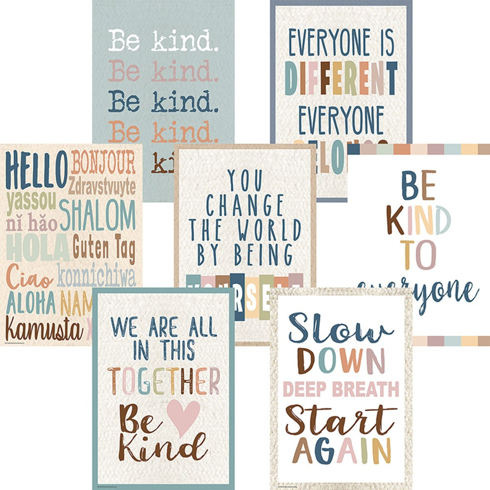 Everyone Is Welcome Posters, 13-3/8" x 19", Set of 7 - TCR2088687 | Teacher Created Resources | Classroom Theme