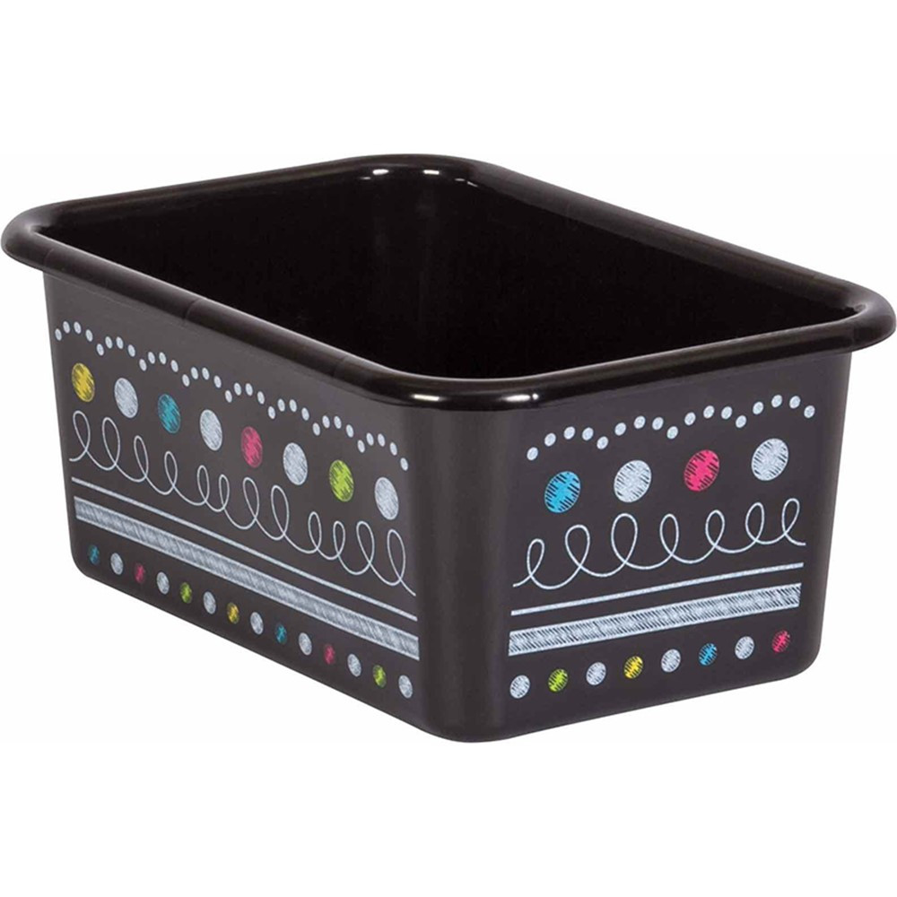 Chalkboard Brights Small Plastic Storage Bin - TCR20894 | Teacher Created Resources | Storage Containers