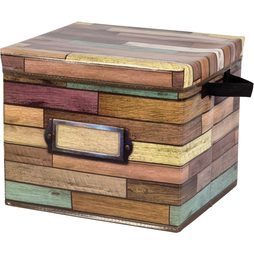 Reclaimed Wood Storage Box - TCR20915 | Teacher Created Resources | Storage Containers