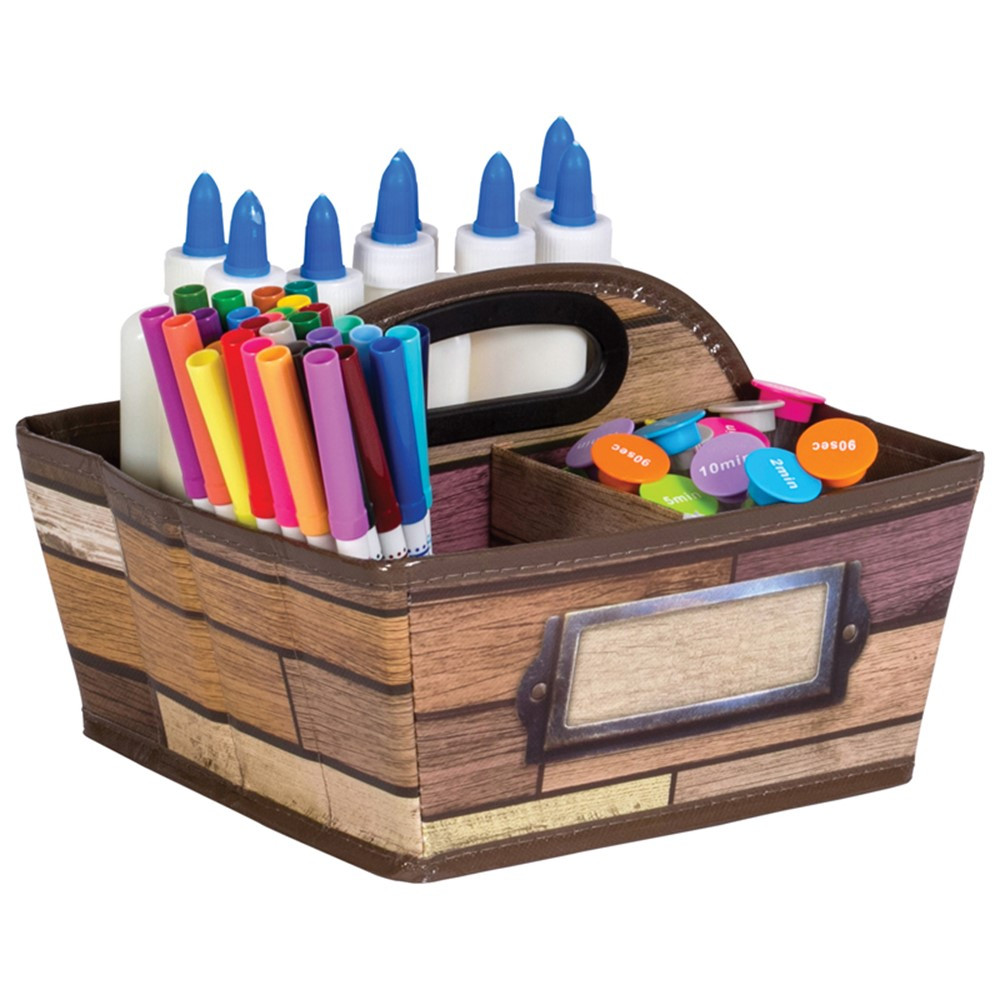 Reclaimed Wood Storage Caddy - TCR20916 | Teacher Created Resources | Storage Containers