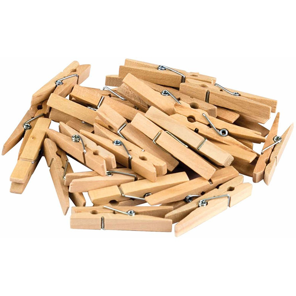 TCR20930 - Stem Basics Medium Clothespins 50Ct in Clothes Pins