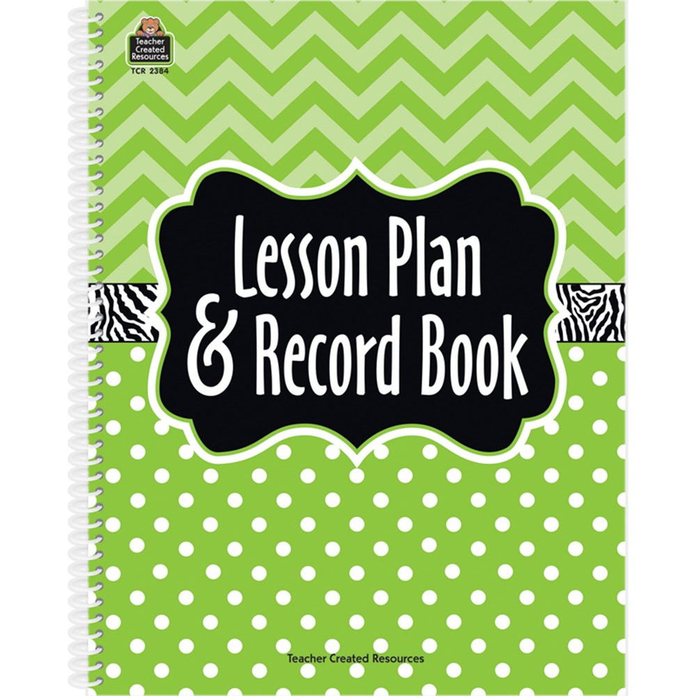 TCR2384 - Lime Chevrons And Dots Lesson Plan & Record Book in Plan & Record Books