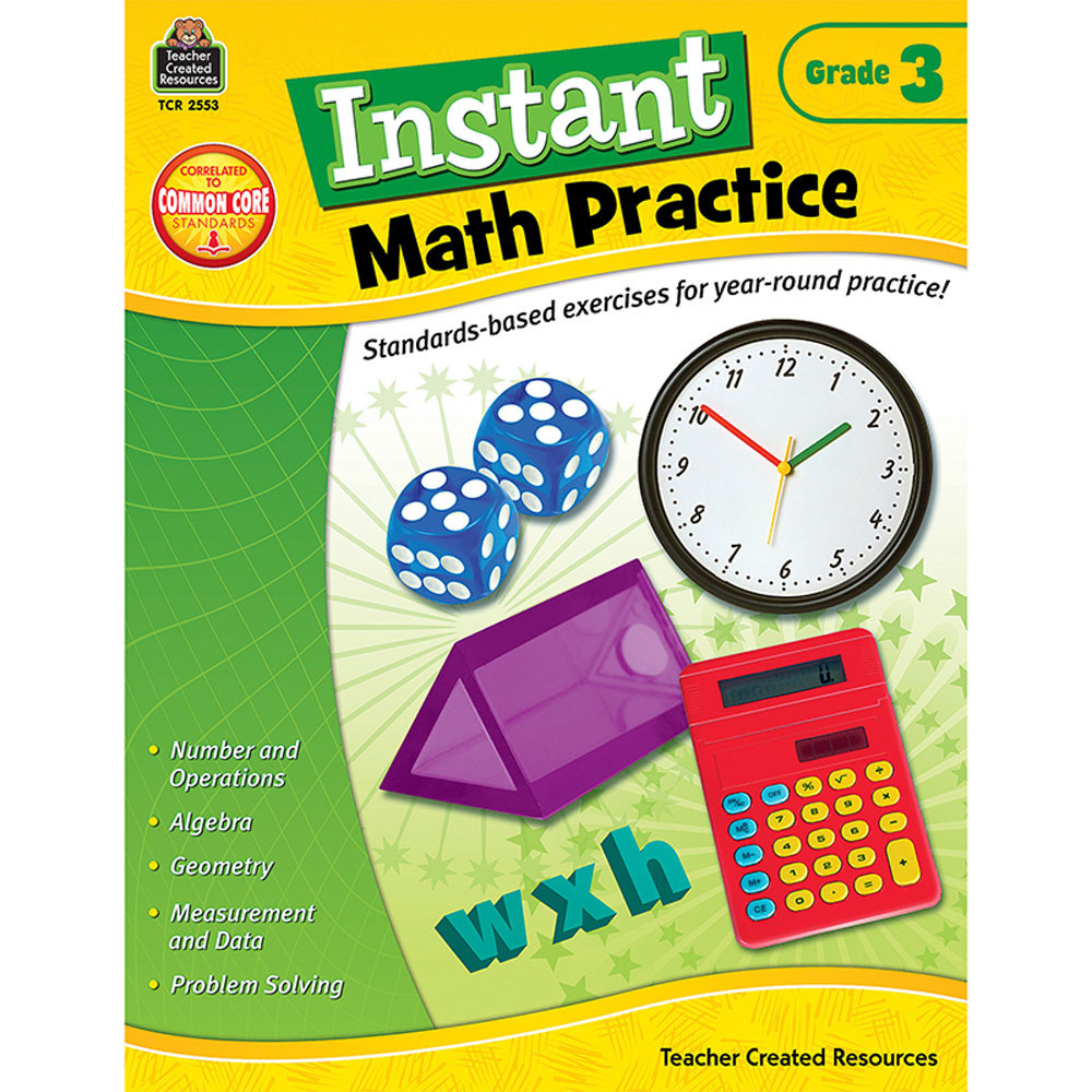 TCR2553 - Instant Math Practice Gr 3 in Activity Books