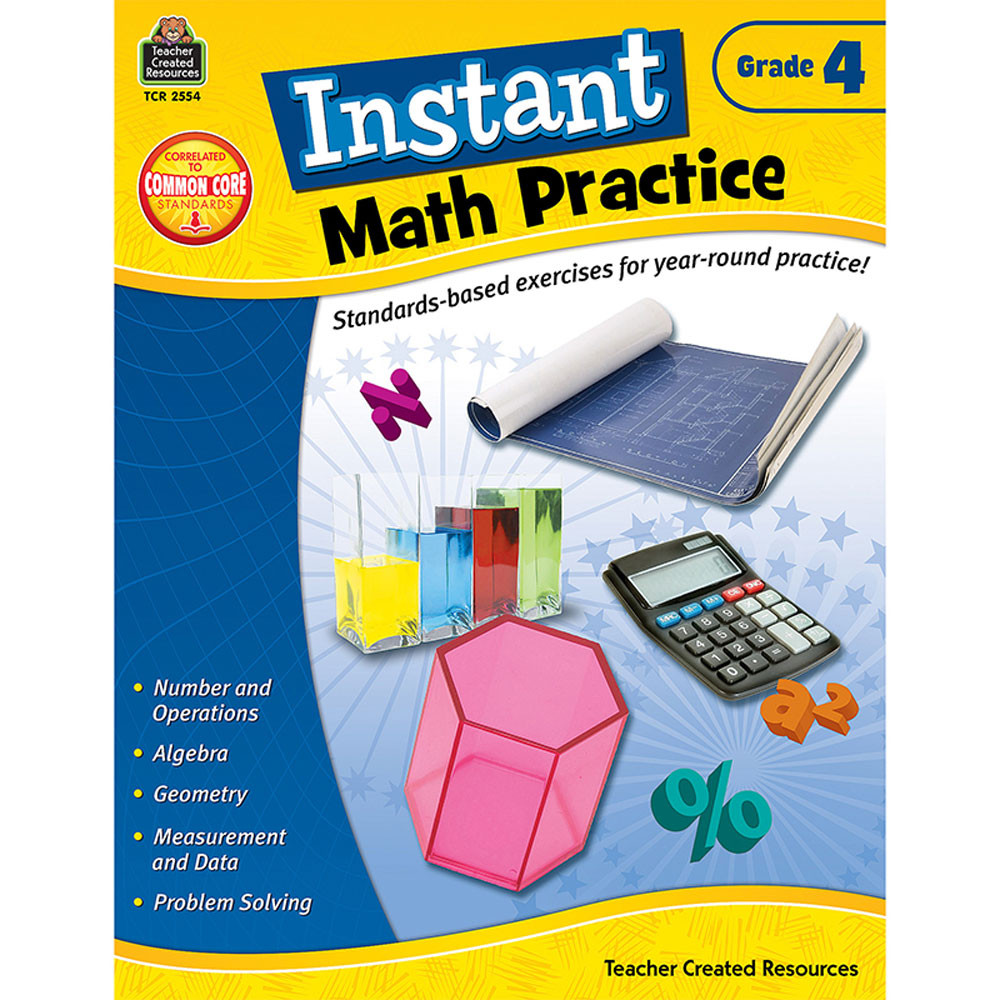 TCR2554 - Instant Math Practice Gr 4 in Activity Books