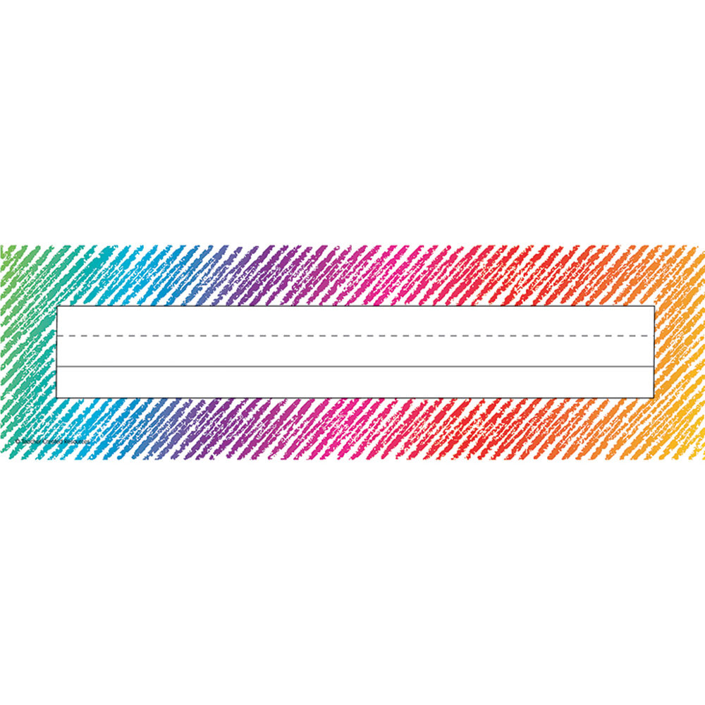 TCR2690 - Colorful Scribble Name Plates in Name Plates