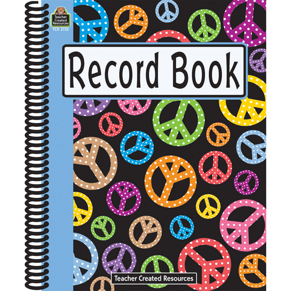 TCR2725 - Peace Signs Record Book in Plan & Record Books