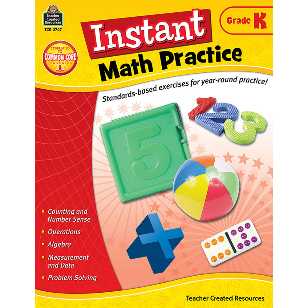 TCR2747 - Instant Math Practice Gr K in Activity Books