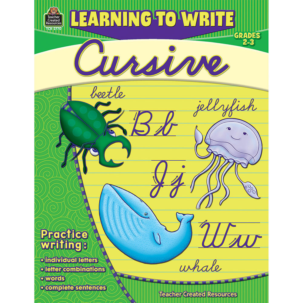 TCR2770 - Learning To Write Cursive Gr 2-3 in Handwriting Skills