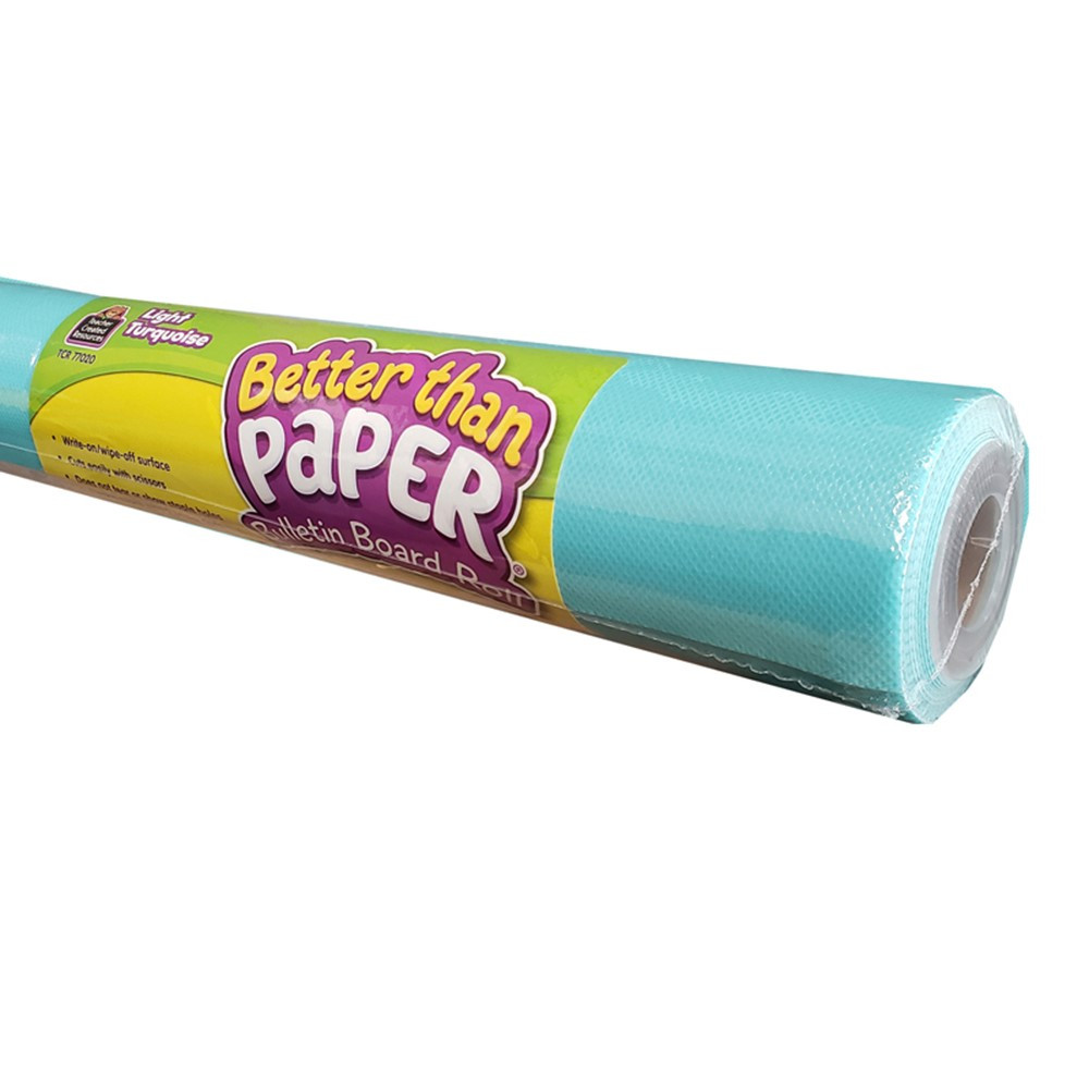 Light Turquoise Better Than Paper Bulletin Board Roll, Pack of 4 - TCR32321 | Teacher Created Resources | Bulletin Board & Kraft Rolls