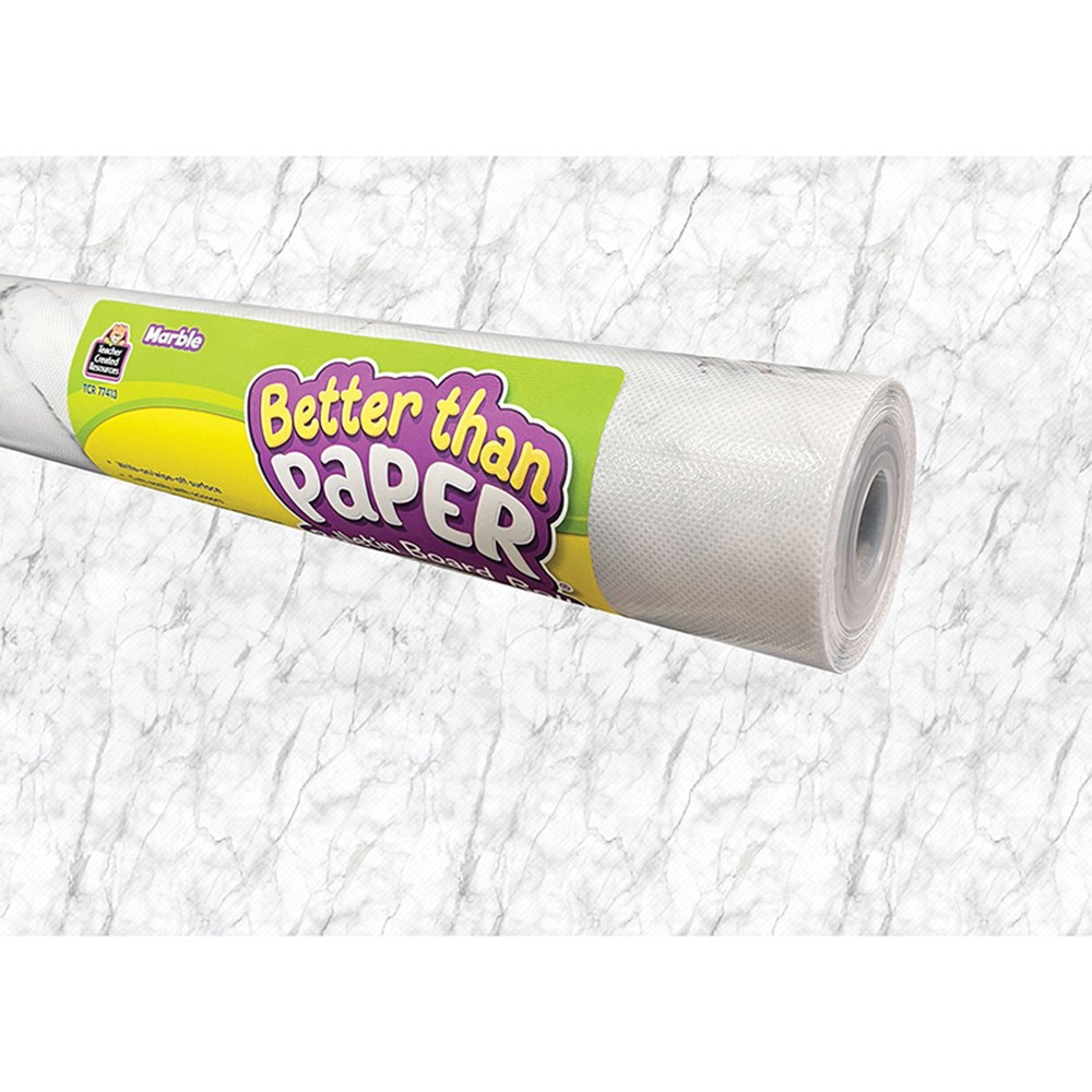Marble Better Than Paper Bulletin Board Roll, 4' x 12', Pack of 4 - TCR32449 | Teacher Created Resources | Bulletin Board & Kraft Rolls