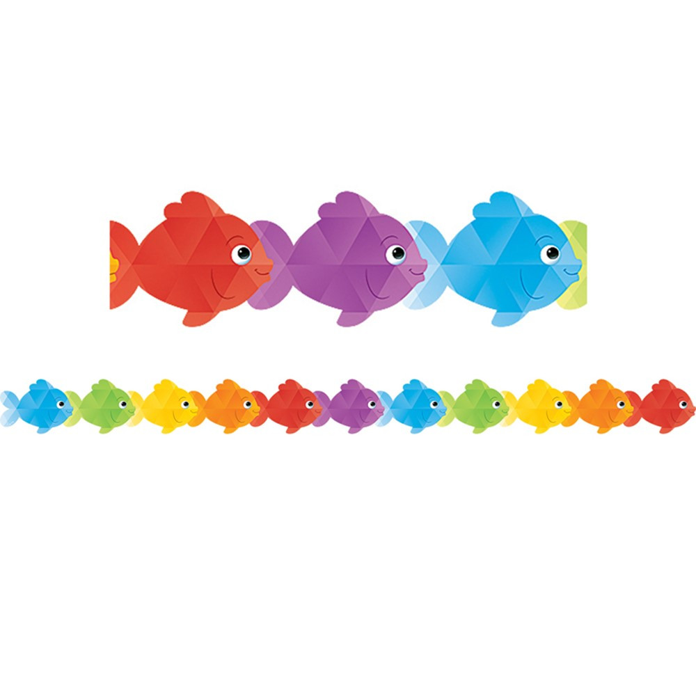 TCR3497 - Colorful Fish Die Cut Border Trim in Border/trimmer