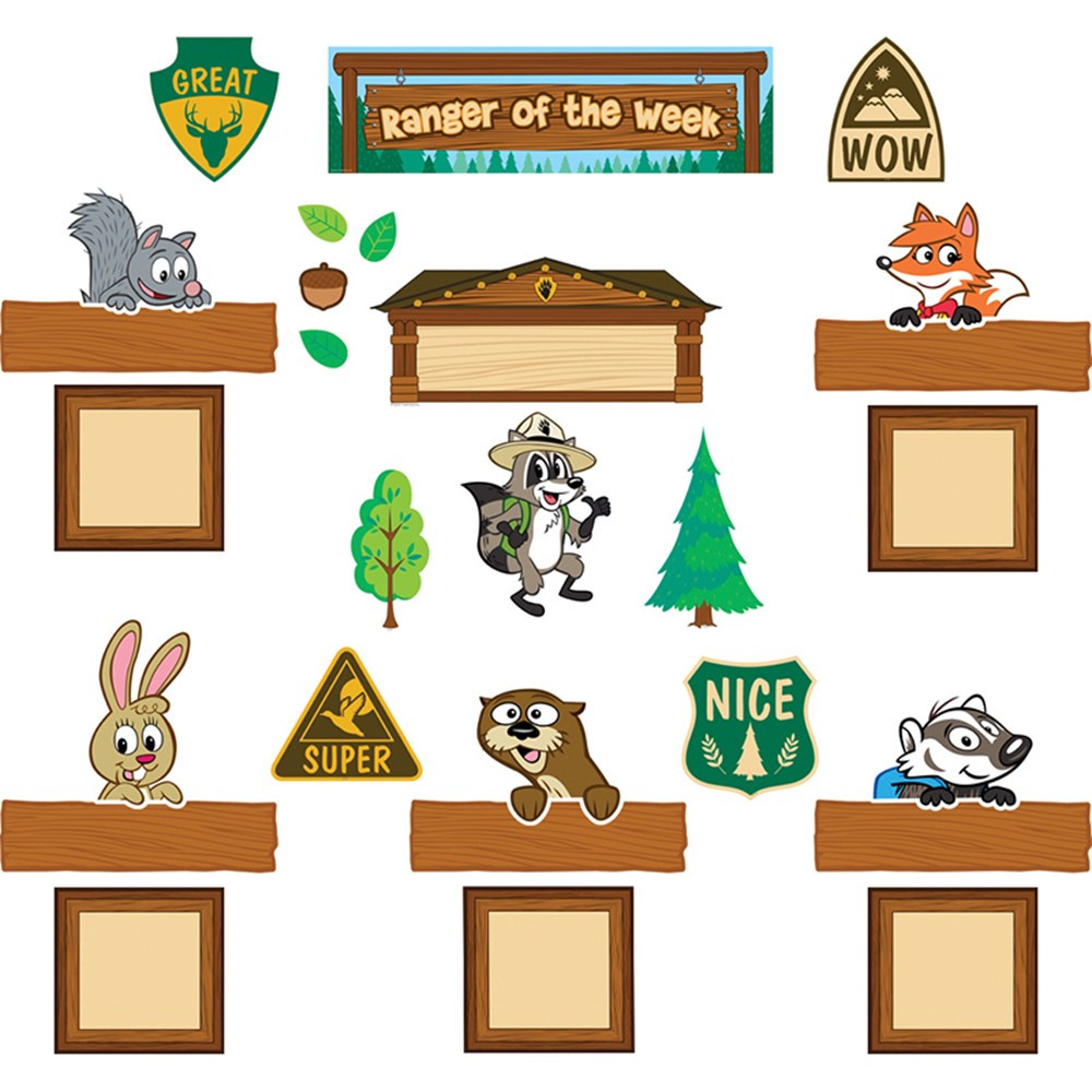TCR3560 - Ranger Of The Week Mini Bulletin Board Set Ranger Rick in Classroom Theme