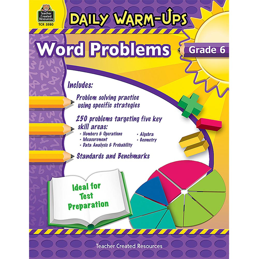 TCR3580 - Daily Warm Ups Word Problems Gr 6 in Activity Books