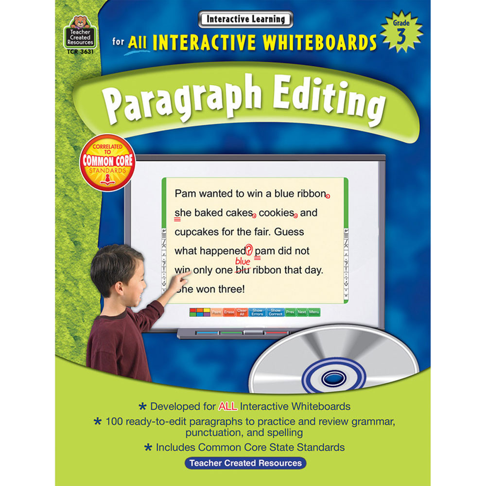 TCR3631 - Interactive Learning Gr 3 Paragraph Editing W/Cd in Editing Skills