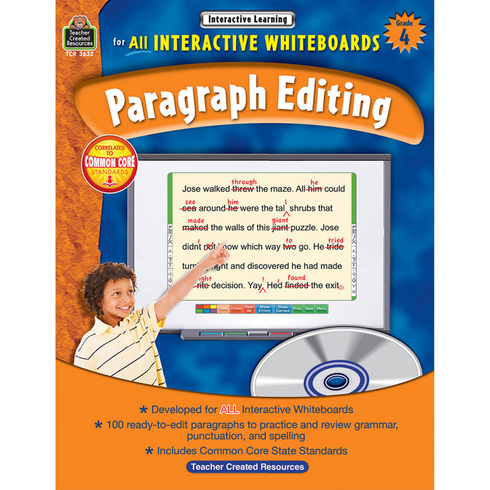 TCR3632 - Interactive Learning Gr 4 Paragraph Editing W/Cd in Editing Skills
