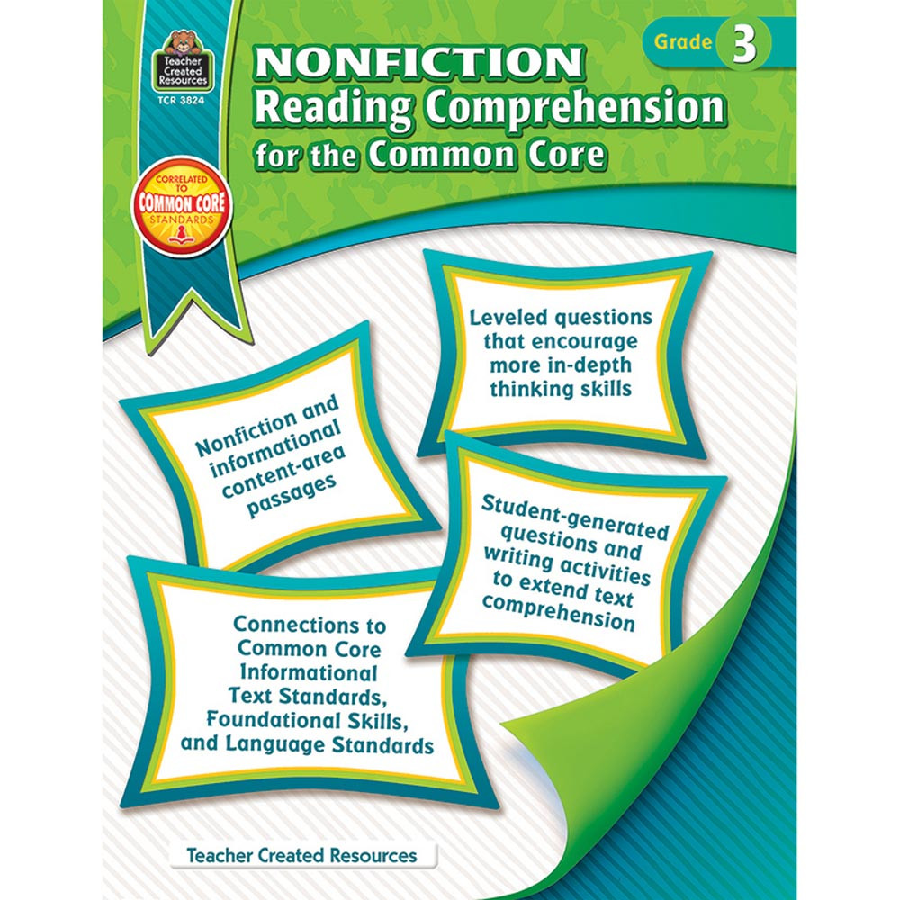 TCR3824 - Gr 3 Nonfiction Reading Comp For The Common Core in Comprehension